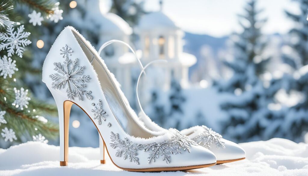 Brautschuhe Winterhochzeit