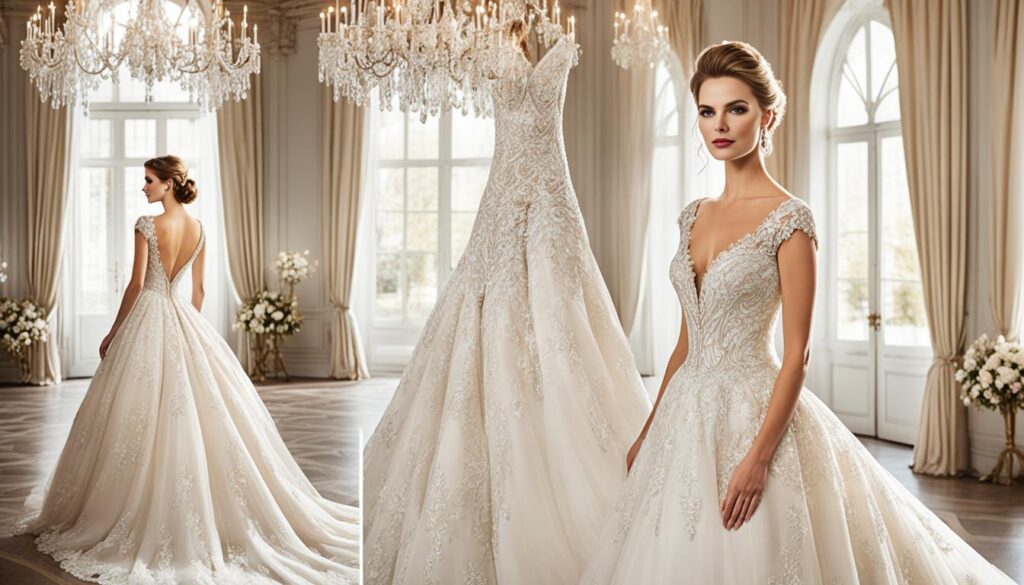 Elegantes Duchesse Brautkleid